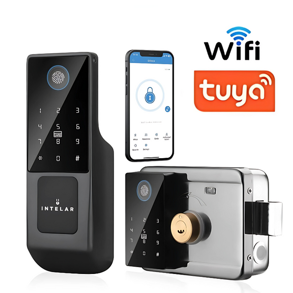 TUYA WIFI X6 Fechadura digital biométrica de impressão digital com controle de aplicativo IP66,  à prova d'água Fechadura  inteligente