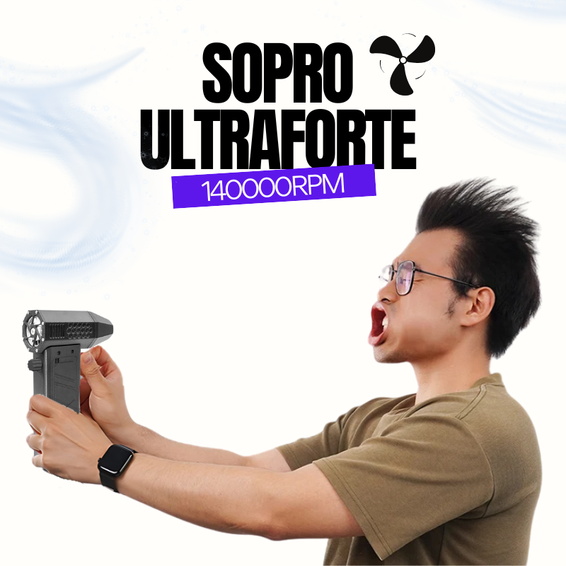 Sopro Mágico Turbo 140000RPM, Mini soprador com Super ventos de 62 m/s, bateria inteligente 4000mAh, Ultraleve e silencioso