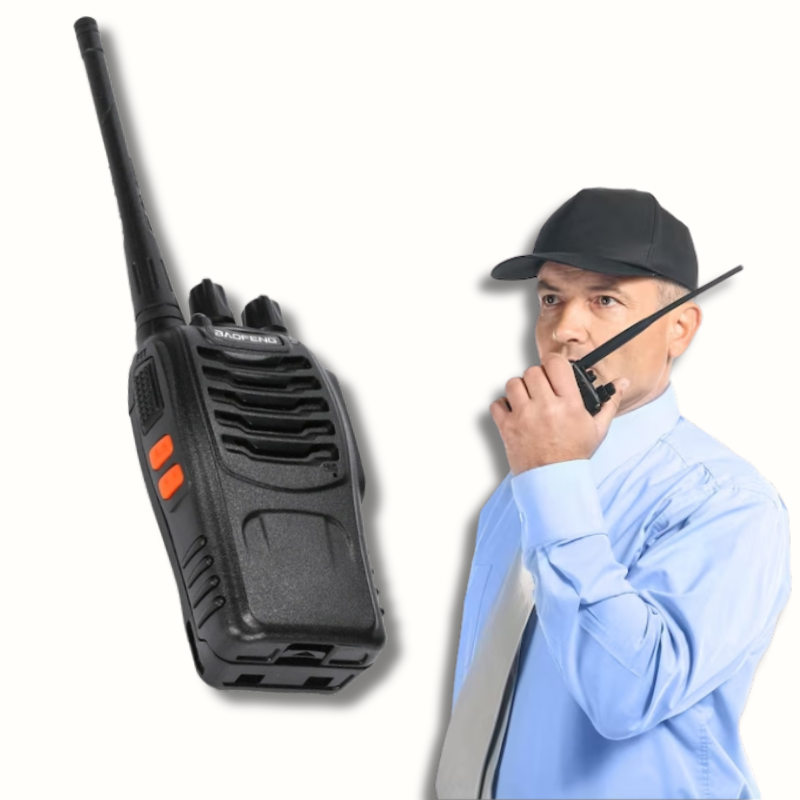 KIT 4 rádios Walkie Talkie BaoFeng comunicadores profissionais Bf-777s com fone de ouvido