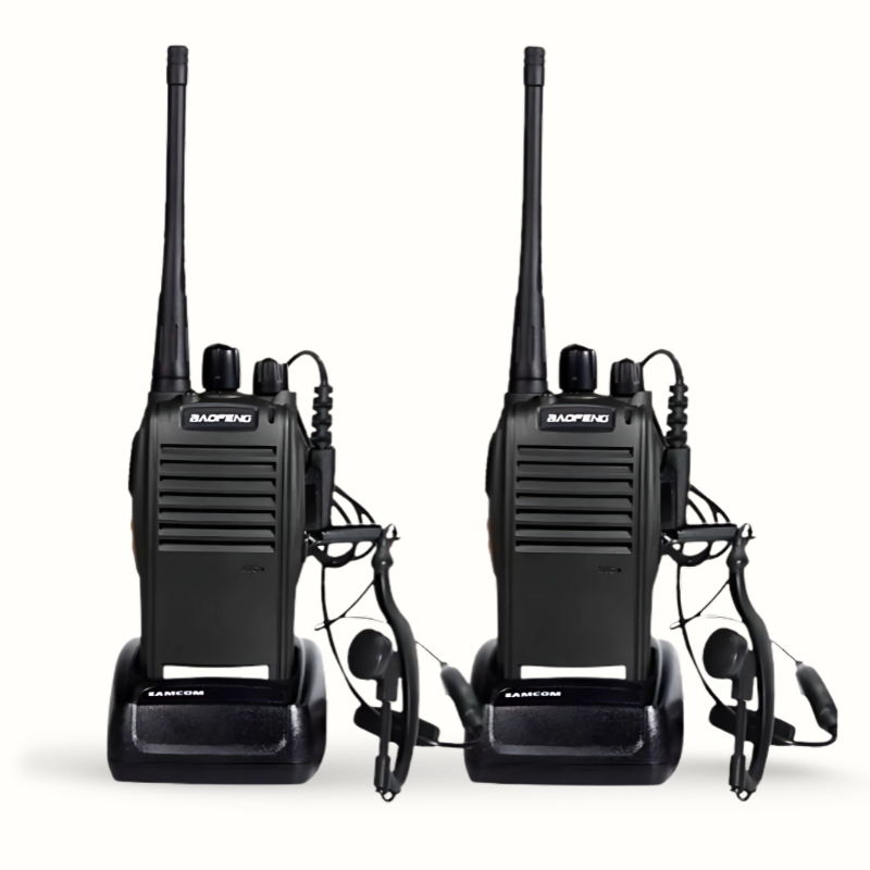 KIT 4 rádios Walkie Talkie BaoFeng comunicadores profissionais Bf-777s com fone de ouvido