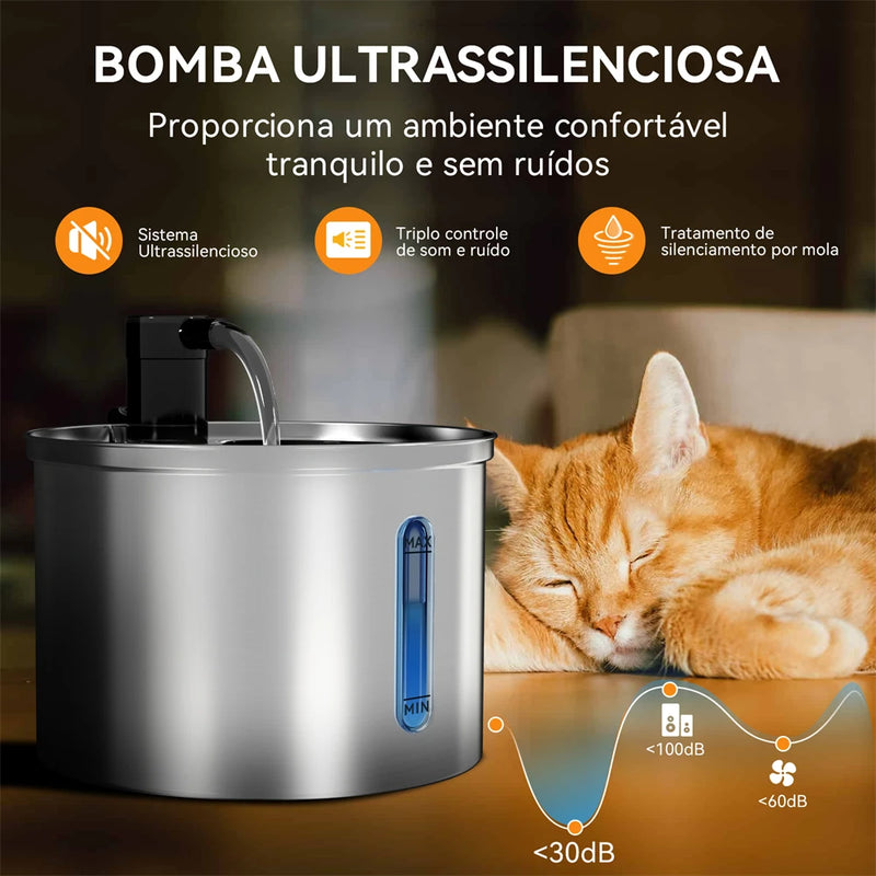 Newpet Fonte de água automática para animais de estimação, Sensor inteligente, capacidade 3L