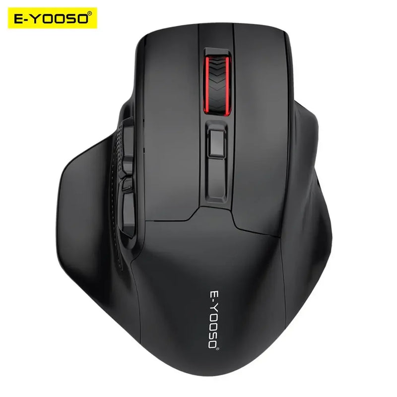 E-YOOSO Pro USB Gamer, Grande Mouse Suporte Bluetooth 2.4G Sem Fio 4800 DPI