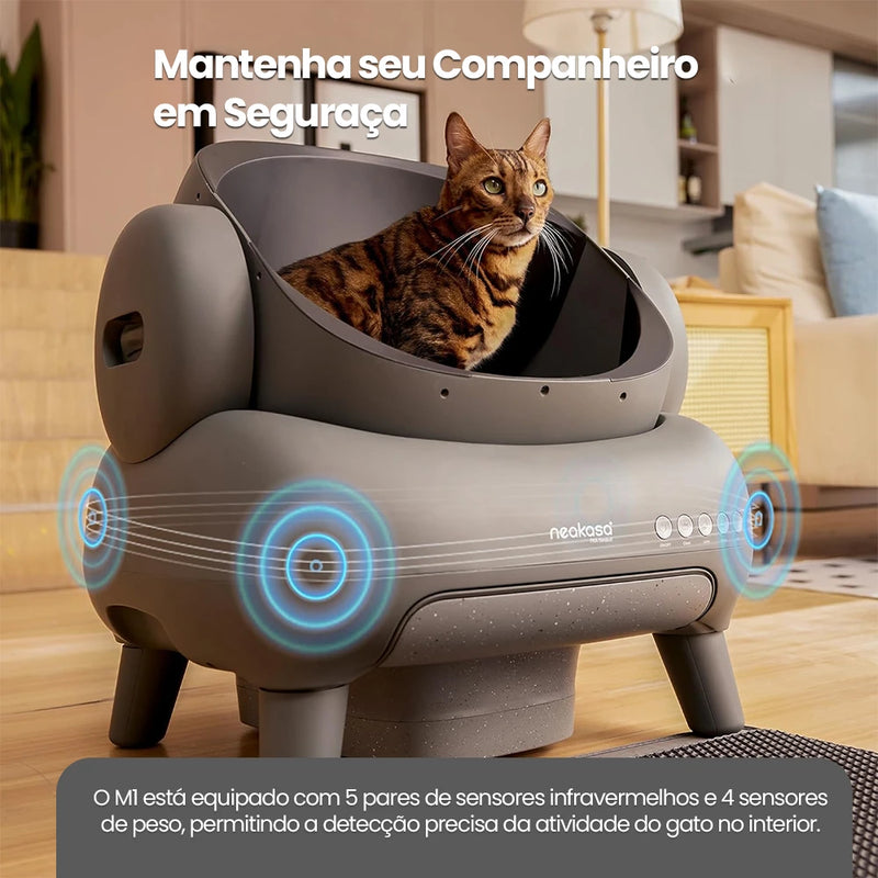 Neakasa M1 Caixa de Areia Automática Inteligente para Gatos, Grande Eliminador de Odores, Auto Limpeza Elétrica Inteligente