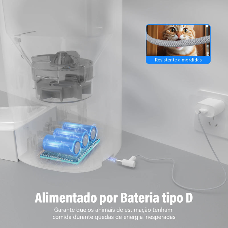 Newpet 4L Alimentador Automático para Animais de Estimação com Dispensador de Comida Wifi Original