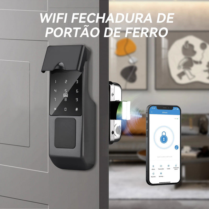 TUYA WIFI X6 Fechadura digital biométrica de impressão digital com controle de aplicativo IP66,  à prova d'água Fechadura  inteligente