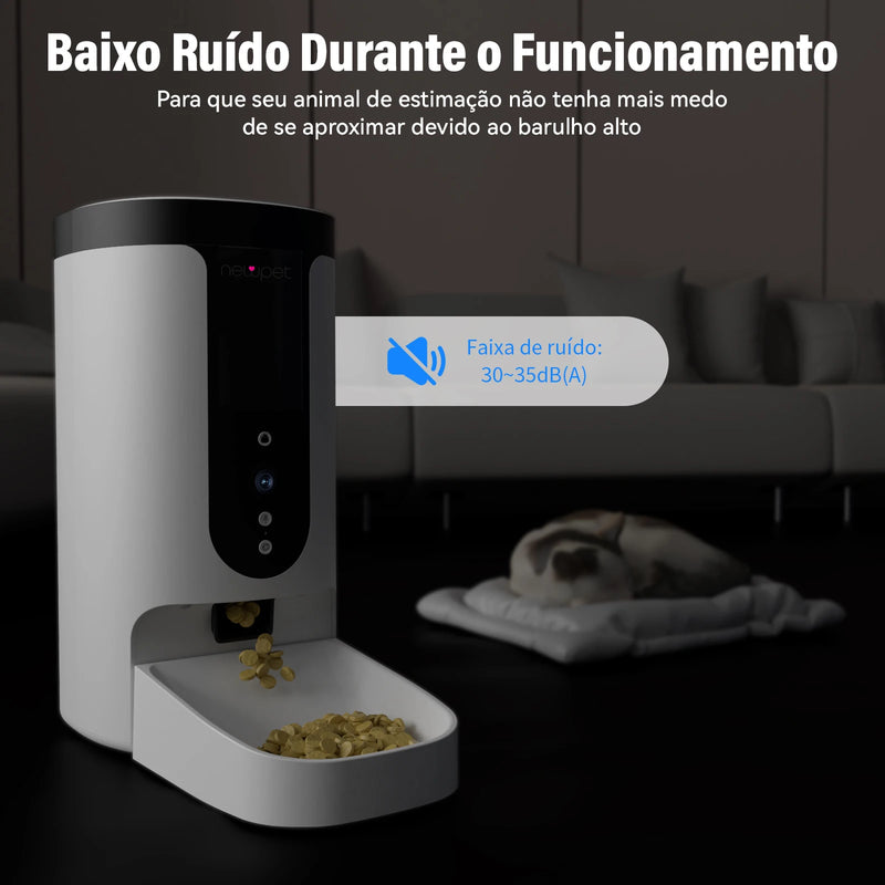 Newpet 4L Alimentador Automático para Animais de Estimação com Dispensador de Comida Wifi Original