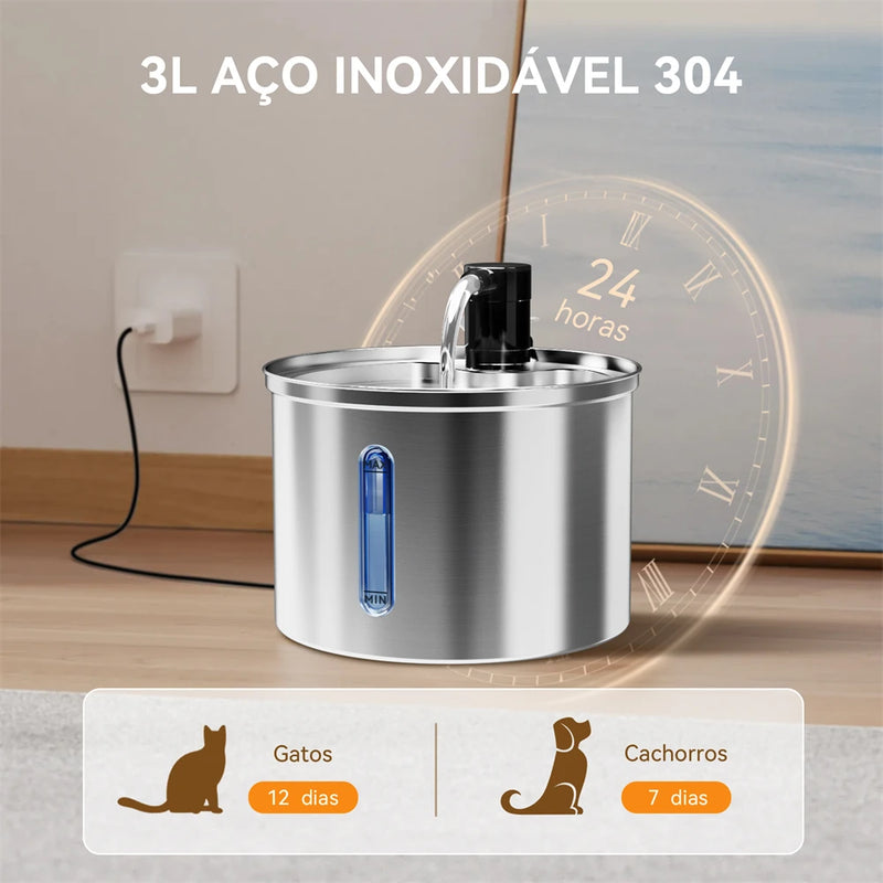 Newpet Fonte de água automática para animais de estimação, Sensor inteligente, capacidade 3L