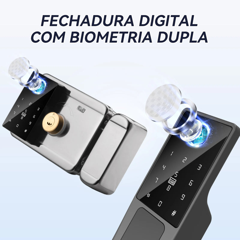 TUYA WIFI X6 Fechadura digital biométrica de impressão digital com controle de aplicativo IP66,  à prova d'água Fechadura  inteligente