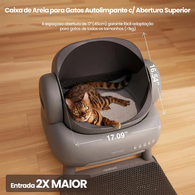 Neakasa M1 Caixa de Areia Automática Inteligente para Gatos, Grande Eliminador de Odores, Auto Limpeza Elétrica Inteligente